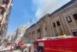 حريق هائل في مبنى وزارة الأوقاف القديم بوسط البلد