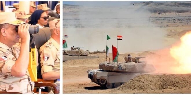 وزير الدفاع يشهد تنفيذ المرحلة الرئيسية للمشروع التكتيكى بجنود ( بدر 2026) بالذخيرة الحية لإحدى وحدات الجيش الثالث الميدانى‎